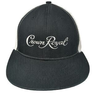 Magic Headwear Trucker Hat Black White One Size Crown Royal Mesh Snapback